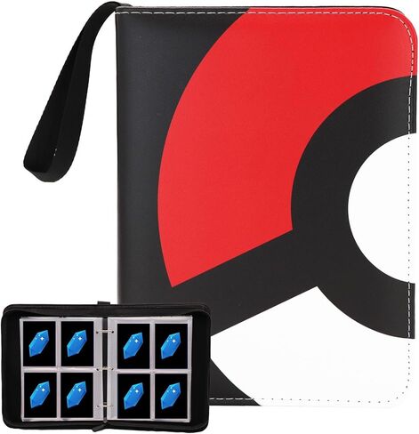 CARD BINDER 4-POCKET ، 400 POCKETS DEBLEST DESIGN TRADING CARD CARD FOR Sports CARD PREMIUM CARD BOOK Sturdy Card Card (Pink ، 400 Card) in Saudi Arabia