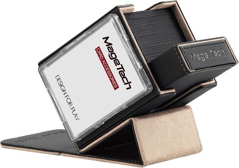Adventurer [Hero] Modular Deck Box - يحمل 99 بطاقة مزدوجة الأجنحة - يشمل حامل الصورة الرمزية - التصميم المتشدد للغاية ، القابل للتوسيع - MTG Commander/EDH & More - Black/Green in Kuwait