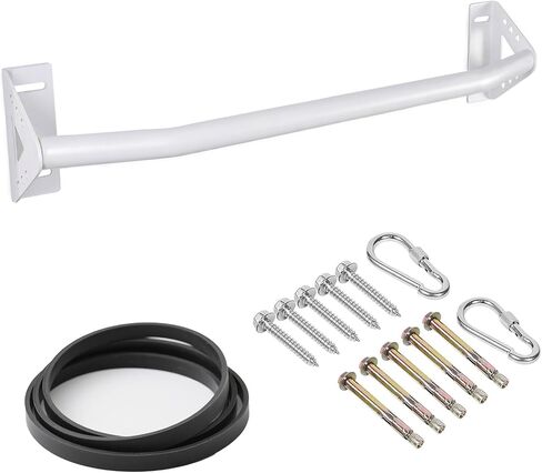 Wall Mounted Heavy Duty Pull Up Bar Doorway With Assist Band, Strength Training Pullups Bar for Doorframe, Thick Metal Sturdy Wall Hanging Bar, Wood Beam or Joist Mount Chin Up Bars 500 lbs in Saudi Arabia