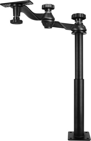 Aluminum Height Telescopic Fish Finder Mount, Marine Electronics Mount with Horizontal Swing Arm for 5"-12" Large Depth Finder Display, Compatible with Garmin, Lowrance, Humminbird and More in Kuwait