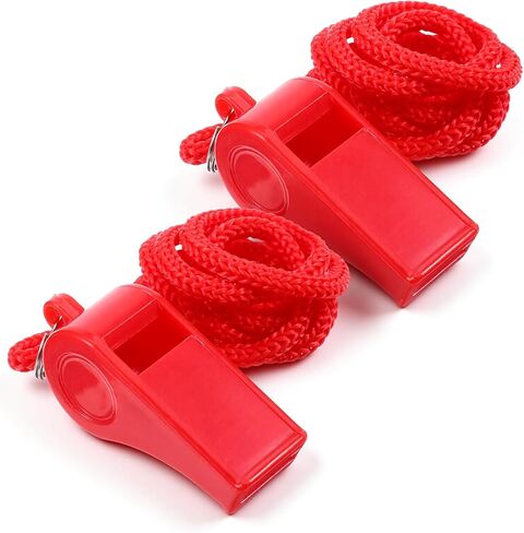 2 Pcs Loud Sports Whistle with Lanyard, Pink Coach Whistles with Lanyard, High-Pitched Safety Whistle, Loud 120dB Plastic Whistles for Coaches, Outdoor Safety, Dog Training, Party Favors in Kuwait