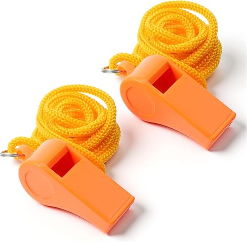 2 Pcs Loud Sports Whistle with Lanyard, Pink Coach Whistles with Lanyard, High-Pitched Safety Whistle, Loud 120dB Plastic Whistles for Coaches, Outdoor Safety, Dog Training, Party Favors in Kuwait