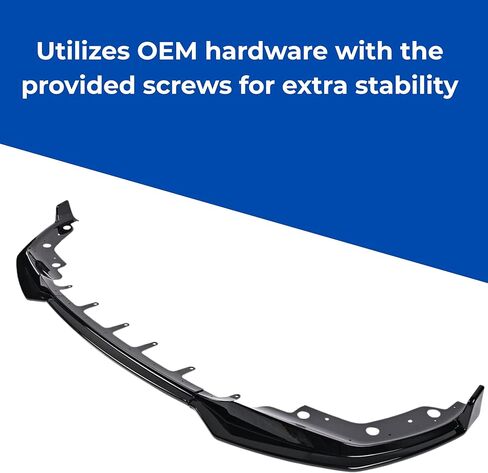 G20 M340i 330i Front M Bumper Lip Splitter Spoiler أسود لامع متوافق مع ممتص الصدمات 2019-2022 BMW 3 Series M فقط - تصميم ديناميكي هوائي عالي الأداء، هيكل متين، سهل التركيب in Saudi Arabia