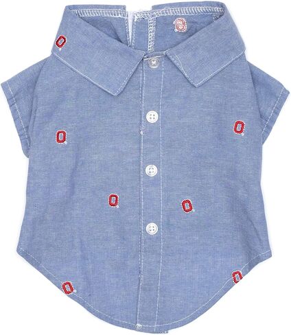 The License House Ohio State Buckeyes Dog Colorblock Polo Tees, Cotton, Breathable Summer Outfit for Puppy Dog, Multicolor - XL in Kuwait