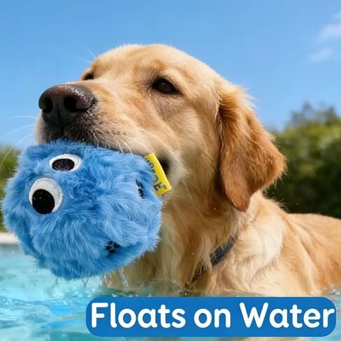 Dog Squeaky Toy, No Stuffing Plush Ball Dog Toy for Small Meduim Breed, Indestructible Puppy Chew Toys for Teething Chewing Interactive Fetch Play to Keep Them Busy, Blue, 3.1Inch in Kuwait