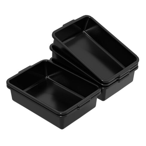 12 Packs 13 L Plastic Commercial Bus Tub, Plastic Restaurant Bus Bin, Black in Saudi Arabia