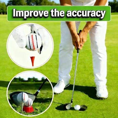 Golf Ball Line Marker Tool, 4pcs Golf Ball Marker Stencil with 4 Colors Golf Ball Markers, Golf Ball Alignment Drawing Tool with a Organizer Case in Kuwait