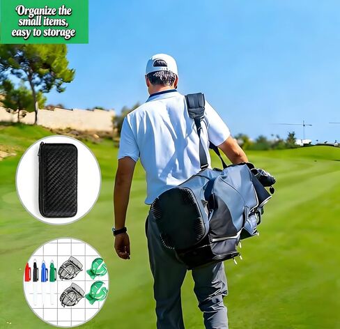 Golf Ball Line Marker Tool, 4pcs Golf Ball Marker Stencil with 4 Colors Golf Ball Markers, Golf Ball Alignment Drawing Tool with a Organizer Case in Kuwait