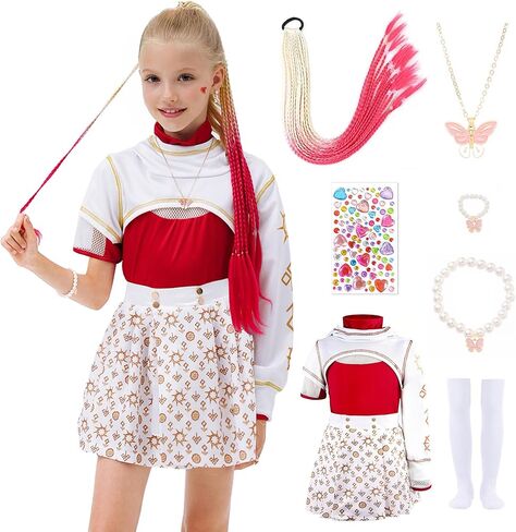 10 Pcs Zombies Costume for Girls Cheerleader Dress Uniform Outfits in Saudi Arabia