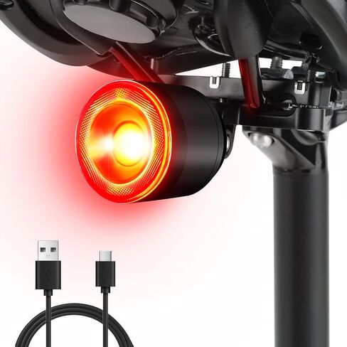 NineLeaf Bicycle Tail Light Rechargeable,Bike Tail Light with Alarm and Remote,Bike Alarms for Ebikes,IP65,113dB Alarms, Level 7 Sensitivity, Auto ON/Off Bike Tail Light with Smart Brake Lights in Saudi Arabia
