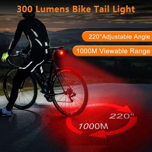 NineLeaf Bicycle Tail Light Rechargeable,Bike Tail Light with Alarm and Remote,Bike Alarms for Ebikes,IP65,113dB Alarms, Level 7 Sensitivity, Auto ON/Off Bike Tail Light with Smart Brake Lights in Saudi Arabia