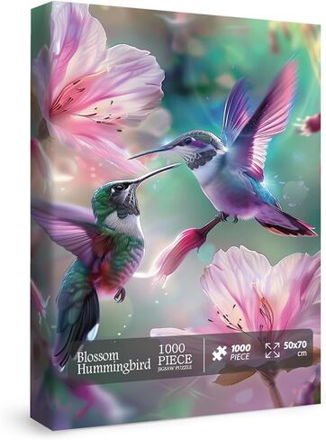 Colorful Birds Garden Puzzles for Adults 1000 Pieces, Flower Nature Jigsaw Puzzles, Cute Scene Art Puzzles in Saudi Arabia