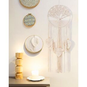 ADOTBLOB Dream Catcher Boho Tree of Life كبير مصنوع يدويًا من Macrame للتعليق على الحائط بوهيمي للفتيات وحفلات الزفاف والحضانة والمقهى وغرفة النوم المنزلية وديكور غجري مع صندوق هدايا