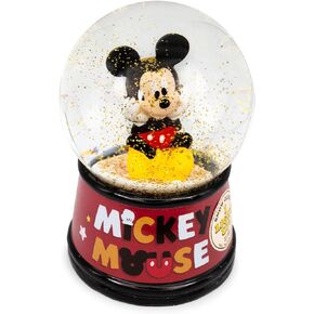 Disney Mickey Mouse Light-Up Snow Globe with Swirling Glitter Display Piece Decoration | Home Decor for Kids Room Essentials | Precious Keepsake, Cute Novelty Gifts and Collectibles | 6 Inches Tall