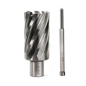 OSCARBIDE 1-5/16"x2"Annular Cutter,3/4 inch Weldon Shank,1-5/16 inch Cutting Diameter,2 inch Depth of Cut,2 Flat Mag Drill Bit with Pilot Pin for Magnetic Drill Press,1 Piece