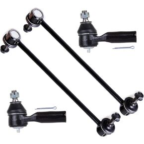 SCITOO 4-PC SET Suspension Kit For Ford Escape For Mazda Tribute For Mercury Mariner Front Sway Bar End Link,Outer Tie Rod End