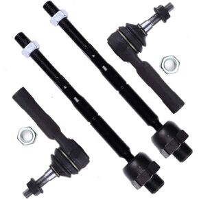 SCITOO 4-PC SET Suspension Kit For Dodge Dakota For Mitsubishi Raider Inner Tie Rod End,Outer Tie Rod End