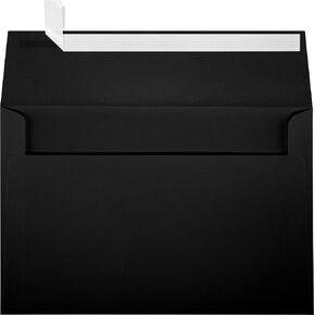 LUXPaper A9 Invitation Envelopes | Peel & Press | 5 3/4" x 8 3/4" | Black Linen| 80lb. Text | 50 Qty