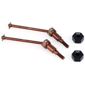 LCX Racing 1/18 RC Crawler Car Hard Steel Front Rear Universal Joint Driveshafts Clamping Wheel Hex for Arrma Granite Grom Mega 4x4 Monster Truck, Upgrades Parts Accessories