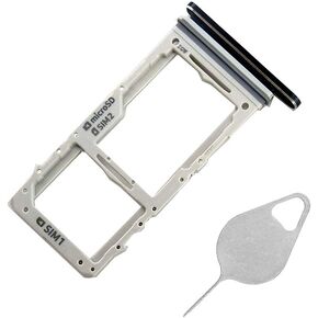 Bestdealing Note 10 Plus Dual SIM Card Tray Holder Replacement for Samsung Galaxy Note10+ Note10 Plus 6.8" SM-N975F SM-N975U N9750 with Needle (Not for Single Card Version) (Not for Note10) (Black)