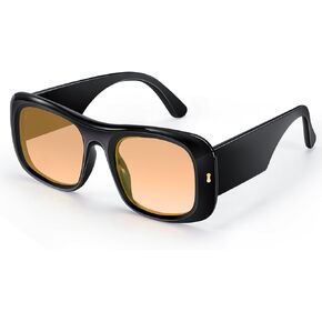 Dollger Trendy Sunglasses for Women Men Y2k Vintage Fashion Shades 90s Oversized Square Frame
