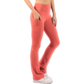 Flare Yoga Leggings with Pockets High Waist Stretchy Super Soft Workout Yoga Pants