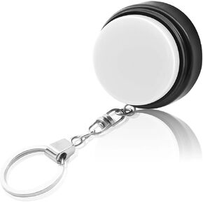 Recordable Talking Button with Keychain, 20s Voice Recording Time Sound Button Answer Buzzers Funny Buttons Record Your Own Words Also Used for Dog Pack of 2 - Red and White (Battery Included)