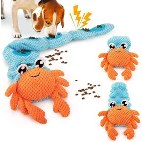 Dog Snuffle Toy, Interactive Dog Toys for Boredom,Hermit Crab Shape Squeaky Dog Chew Toys for Small Medium Dogs Release Stress, Snuffle Toys for Puzzle & Natural Foraging Instinct Training