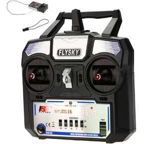 Sunydog RC Transmitter and Receiver,FS-i4 AFHDS 2A 2.4GHz 4CH Radio System Transmitter for RC Helicopter Glider with FS-A6 Receiver