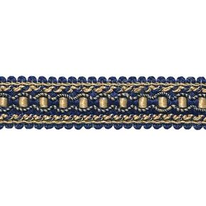 1" (2.5cm) Wide Imperial Collection Decorative Gimp Braid Trim (Style# 0125IG) Nautical Gold Multicolor #1152 (Light Gold, Yellow Gold, Navy Blue) 5 Yard Value Pack (4.5m/15 ft)