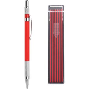 PATIKIL Mechanical Pencil with 12Pcs Multicolor Refills, Write Smoothly Portable Pencil with Built-in Sharpener for Drafting Painting Designing, Red