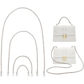 PH PandaHall 4 Styles Rhinestone Purse Strap Crystal Bag Handle Sparkly Replacement Bag Straps Bag Chain Strap for Underarm Bag Shoulder Evening Handbag Tote Pochette Satchel Wedding Party