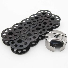 ckpsms Brand - #BC-DBM(2)-NBL1+18034B 10PCS Compatible with CONSEW 206RB,1PCS M Bobbin Case #18045 & 10PCS Bobbins #18034B