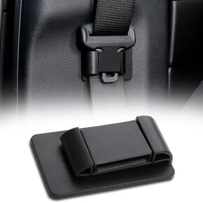 Car Interior Seat Belt Holder - Stabilizer Clip Prevent Noise - Universal Comfort Auto Shoulder Neck Strap Positioner, Vehicle Accessories for Most Vehicles (Classic-Black x 2)