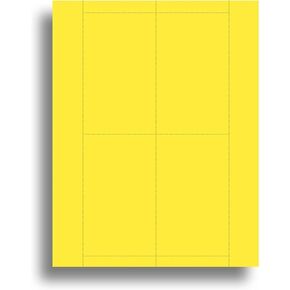 65lb Bright Blue Printable Index Cards 3x5 - Index Card Sheets for Inkjet & Laser Printers - Perforated cards 4 per page - 25 Sheets / 100 Index Cards