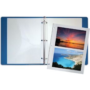 100 Count Photo Mounting Sheets, 11 x 9 Inches, Double-Sided, 3-Hole Punched, by Better Office Products, Refill Photo Album Sheets, Replacement Photo Album Sheets, Box of 100