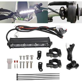 MOTOQUEEN LED Headlight Light Bar Kit Fits for Beach Bikes & Off-Road Motorcycle, 50W Spotlight Motocross LED Headlight Kit and Off Road Wiring Harness Plug-Play Headlight Assembly