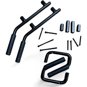 Auto Parts Prodigy Front & Rear Grab Bar Steel Grab Handle Kit for 2007-2018 Jeep Wrangler JK (Red)