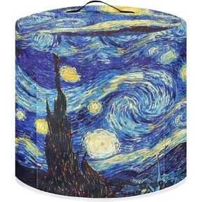 DISNIMO Van Gogh Starry Night Air Fryer Cover Dust Cover Dust Protection Insulated Kitchen Appliance Cover with Top Handle and Storage Pockets for Women Gift