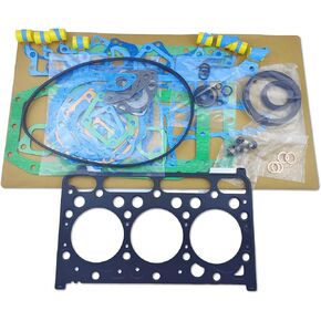 D1503 Full Head Gasket Set Kit Compatible with Kubota D1503 Engine Tractor L2900 L3000 L3010 L3130 Excavator KX91-3 U35 Loader R420 R420S