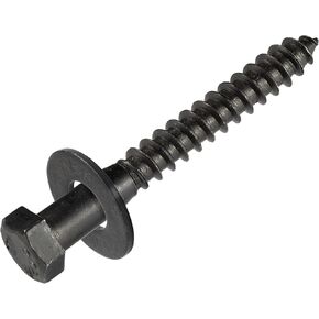طقم براغي متخلفة 3/8 × 3 (50 حزمة)، 50 براغي و50 حلقة، طلاء سيراميك أسود للاستخدام الخارجي من شركة Makers Bolt in Kuwait
