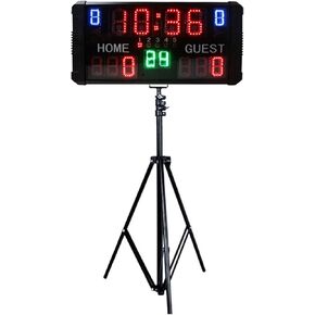 Spolehli لوحة النتائج لكرة القدم مع حامل ثلاثي القوائم متعدد الرياضات، 14/24 ثانية، لوحة النتائج المحمولة على الطاولة، لوحة النتائج الرقمية LED لكرة السلة، كرة القدم، تنس الطاولة، البيسبول، كرة القدم، الكرة الطائرة in Kuwait