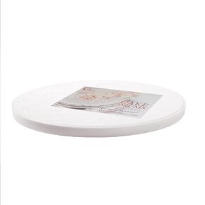 Cakebon White Plastic Reusable Cake Boards 8 Inch Round, 1-Pack - Sturdy 1/2 Inch Thick Cake Drums - Professional Cake Rounds 8 inch Cake Base