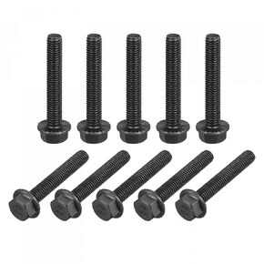 uxcell M10x20mm Hex Serrated Flange Bolts 10.9 Grade Carbon Steel Screws 10pcs