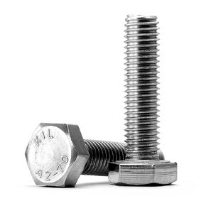 M6-1.0 x 25mm Hex Head Screw Bolt, 18-8 (304) Stainless Steel, Fully Threaded, Plain Finish, Quantity 30