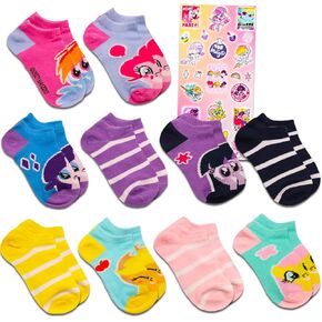 My Little Pony Socks for Girls - MLP Accessories for Kids Bundle with 10 Pairs of MLP Socks for Kids Size 10-4 Ages 6-8 Plus Bonus MLP Reward Stickers in Saudi Arabia