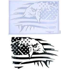 Xidmold American Flag Bald Eagle Wall Hanging Resin Mold, Eagle Head Epoxy Casting Mold for Wall Decor, Wall Art Silicone Mold for Home Decoration