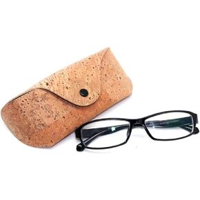 boshiho Natural Cork Sunglasses Case Eyeglass Holder Box Vegan Gift