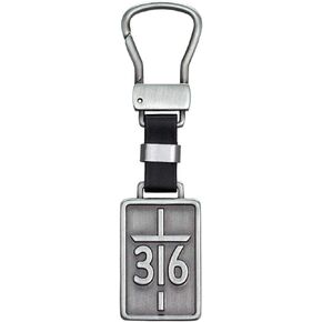 Christian Art Gifts Metal Cross Keychain for Men and Women: John 3:16 Inspirational Bible Verse with Black Faux Leather Loop and Gift Tin