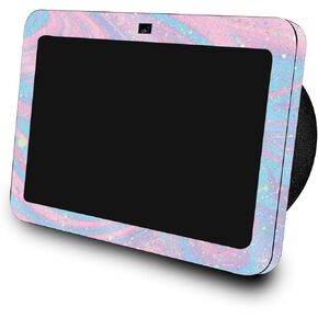 Carbon Fiber Skin Compatible with Amazon Echo Show 8 (3rd Gen, 2023) - Aqua Swirl - Premium 3M Vinyl Protective Wrap Decal Cover - Easy to Apply | Crafted in The USA by MightySkins